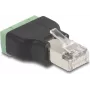 DeLOCK 66603 kaablisoo vahetaja RJ45 4 kontaktiga klemmiplokk Must Roheline