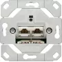 Pistikupesa Gira 245200 — 2×RJ-45 Cat6a, metalliläige