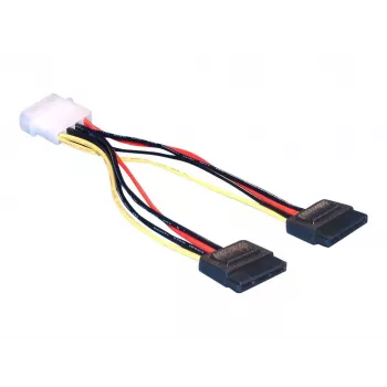 Toitekaabel SATA HDD 2x DeLOCK 60102 0,112m
