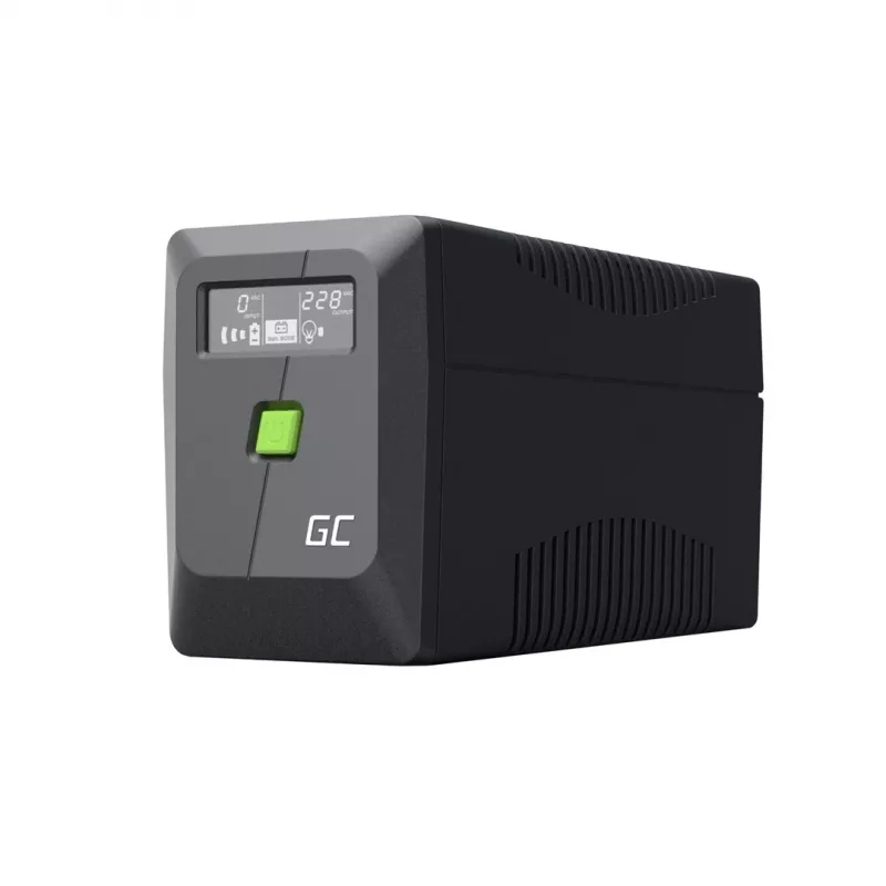 UPS Line-Interactive roheline Cell 6,5 kVA, 360 W, 2 vahelduvvoolu pistikupesa, 12 V 7 Ah VRLA, USB, torn, must