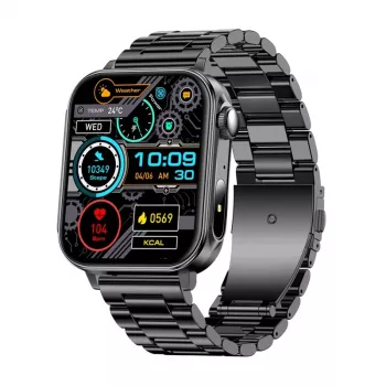 Nutikell Colmi P80 Steel Black Bluetooth ja pulsikellaga