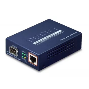 Võrgumeediumimuundur PLANET GTP-805A 1000 Mbit/s, 1000Base-T kuni 1000Base-X, SFP, PoE eelarve 30 W