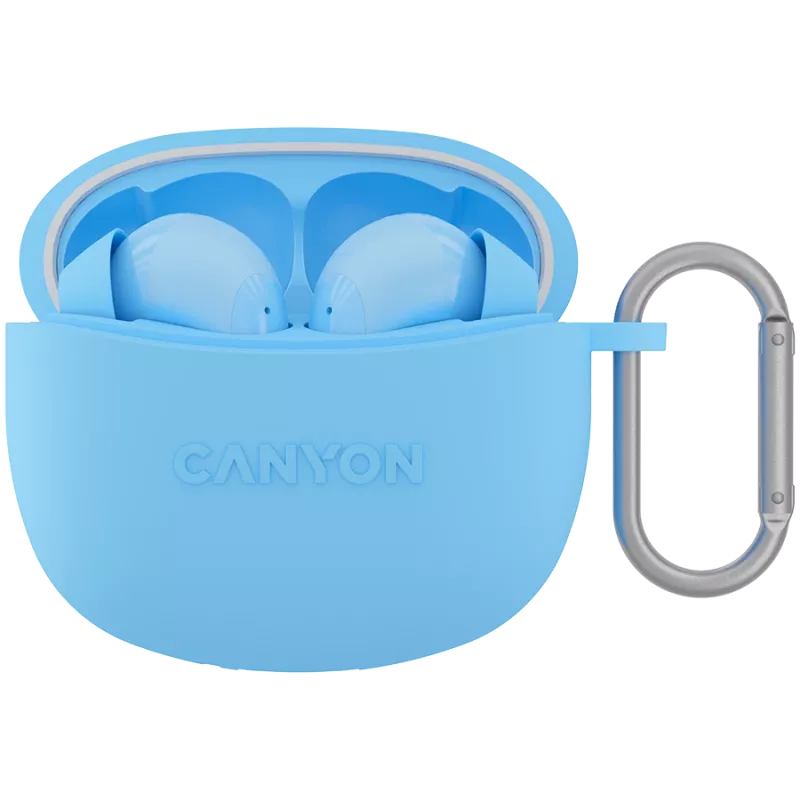 Canyon TWS-5 CNS-TWS5BL Kõrvaklapid – Tõeliselt juhtmevabad – Bluetooth 5.3 – Kõrvasisesed – USB-C laadimiskarp – Puutetundlik juhtimine – kuni 38 tundi tööaega – Must