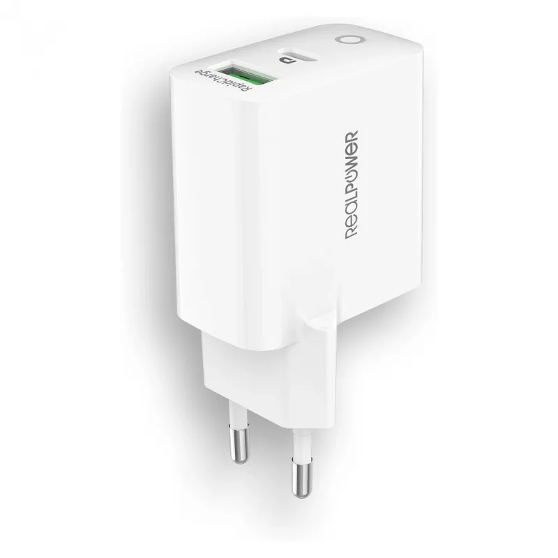 Laadija RealPower PC-20 Nutitelefon Tahvelarvuti Valge