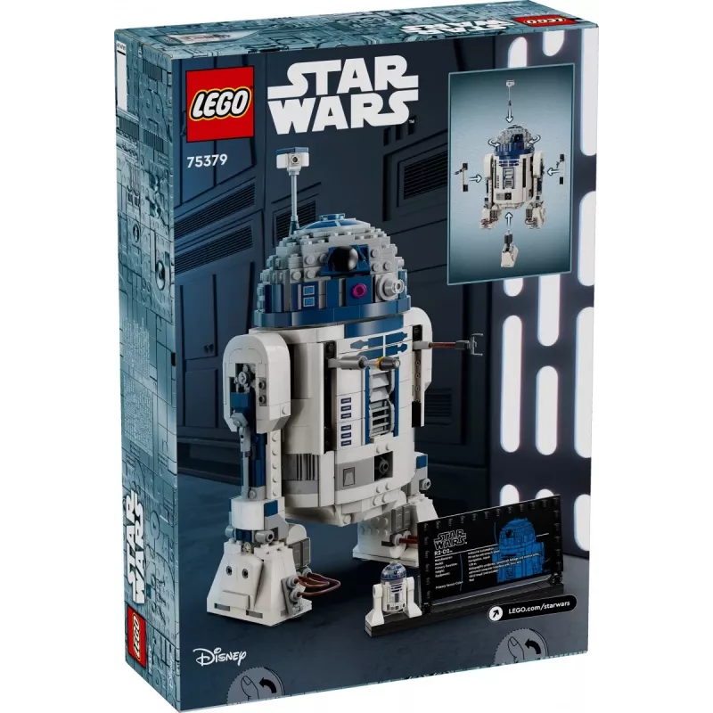 LEGO ehitatav droid R2‑D2 komplekt 75379 — 1050 osa, 10+ aastat, 160×110×240 mm, 0,24 kg