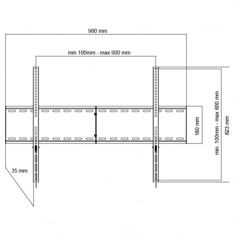 LCD-hoidik AR-96XL 55-100 tolli 140KG 900x600