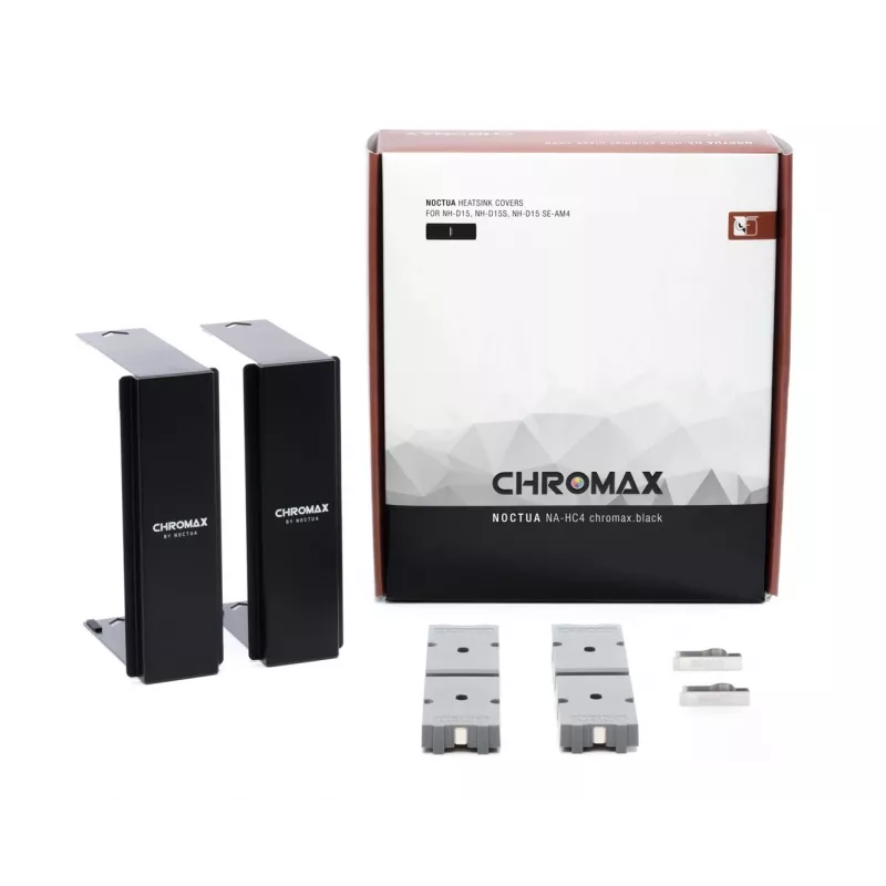 Paigalduskomplekt Noctua NA-HC4 chromax.Must — Alumiiniumist jahutusradiaatori tarvik protsessorile, must