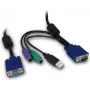 KVM-kaabel Inter-Tech 88887250 must sinine 3 m