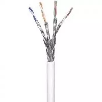 Wentronic Goobay CAT 6 võrgukaabel, S/FTP (PiMF), valge, 100 m - CCA vase segu, AWG 23/1 (tahke), LSZH (94222)