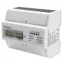 Qoltec kolmefaasiline kahesuunaline elektrooniline arvesti | DIN-rööpale paigaldatav energiatarbimise arvesti | 400V | 100A | LCD | 4P