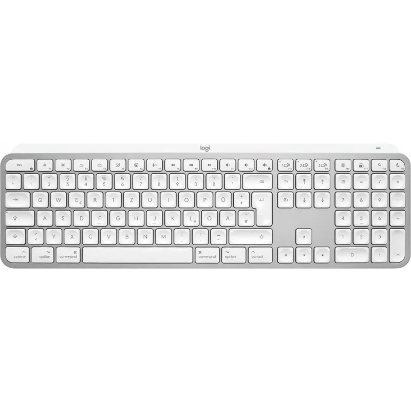 Logitech MX Keys S for Mac klaviatuur kontor RF juhtmevaba + Bluetooth QWERTZ saksa alumiinium valge