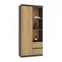 Top e Shop RS-80 BILY kontoriraamatukapp, antratsiitraam, tammepuust uks, 7 riiulit, 2 sahtlit, 1800×800×350 mm