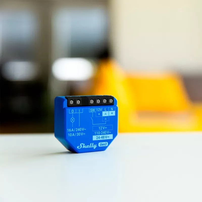 Shelly 1 Gen3 – Wi-Fi intelligentne releelüliti kuivkontaktiga, koduautomaatika jaoks, ühilduv AL-iga
