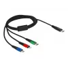 DeLOCK USB-laadimiskaabel 3 in 1 USB USB-C kuni Lightning Micro USB 1 m