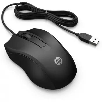 HP Wired hiir 105, mõlemakäeline, optiline, USB Type-A, 1600 DPI, must