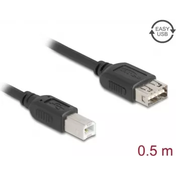 USB 2.0 kaabel DELOCK 81529, USB B - USB A, 0.5 m, must