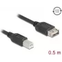 USB 2.0 kaabel DELOCK 81529, USB B - USB A, 0.5 m, must