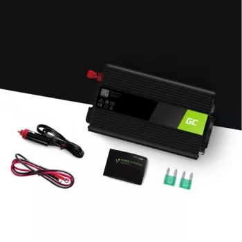 Autoinverter roheline Cell INV01DE 300W DC-AC, 12V kuni 230V, 1×USB, LED, aktiivjahutus