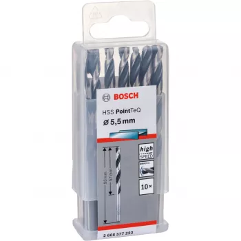 Twist Drill Bit Bosch HSS PointTeQ 5.5 mm 10 tk
