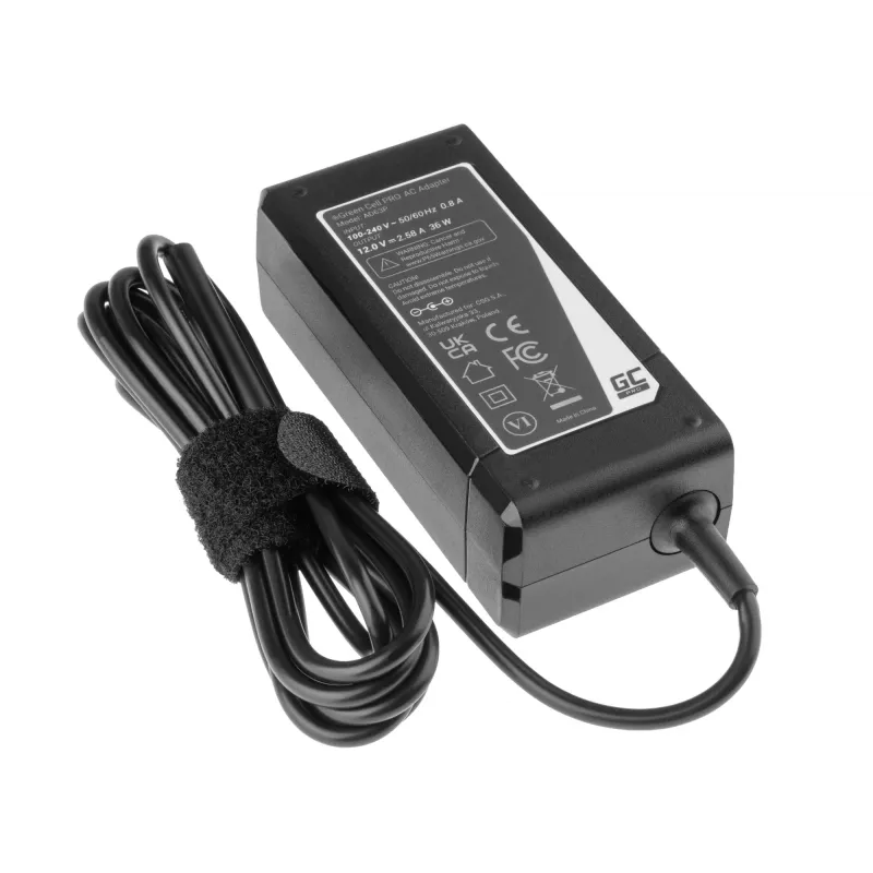 Toiteadapter roheline Cell AD63P 36W 12V 2.58A sisetingimustes sülearvuti laadija, must