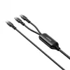 USB-C 2-in-1 kaabel Unitek C14146ABK01 1,8 m, USB-C kuni USB-C, 100 W PD, must