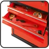 Tööriistakast YATO YT-09107 metallist 495x252x180 mm, must/punane, 6 kg, 2 sahtlit, lukustatav