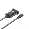 Jadakaabel Unitek Y-1105K — 1,5 m must, DB-9 isane DB-9 isasele