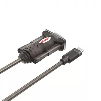 Jadakaabel Unitek Y-1105K — 1,5 m must, DB-9 isane DB-9 isasele