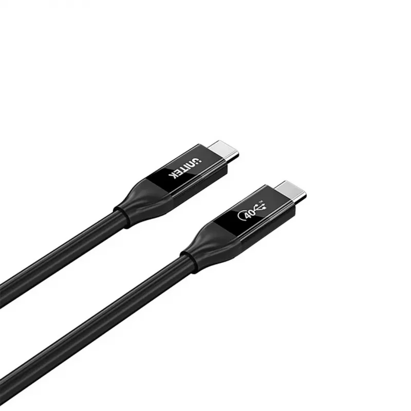 USB-C kaabel Unitek C14100ABK01-2M — 2 m, 100 W toiteedastus, 40 Gbps andmeedastus