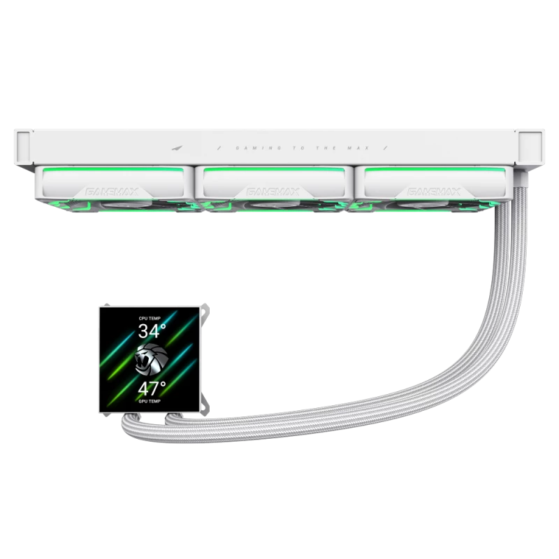 Gamemax | CPU Liquid cooler | HAILSTORM 360 LCD | Valge