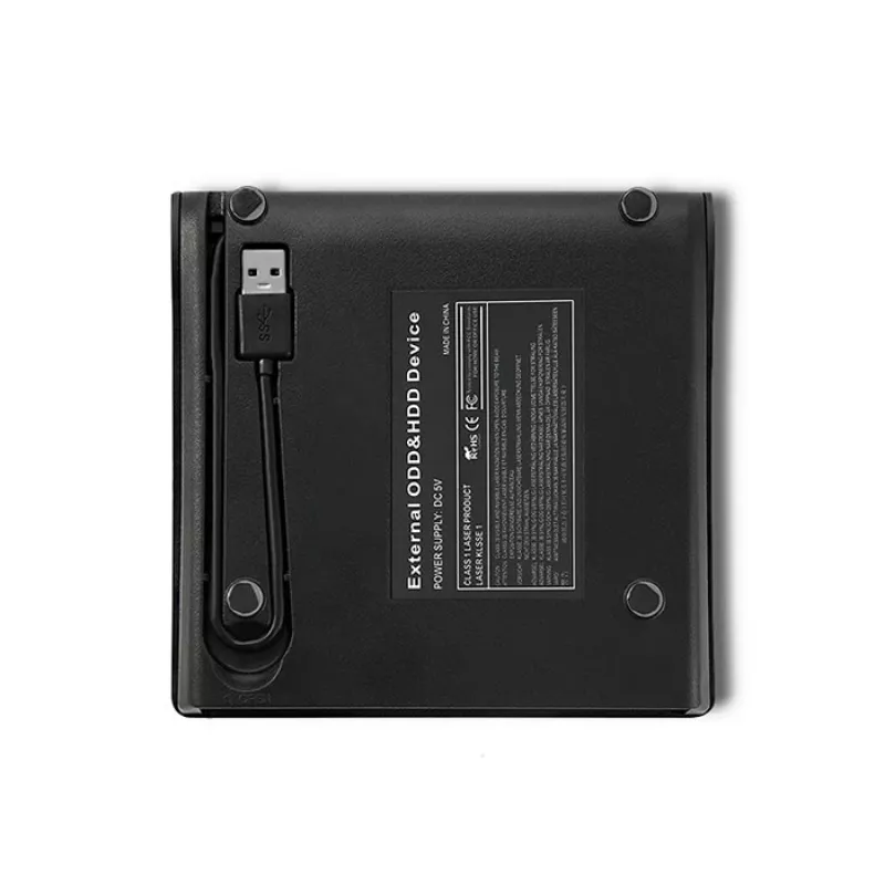 Väline DVD‑RW seade QOLTEC 51857 — USB 3.0, SATA liides, DVD±R 8x, DVD±RW 4x, DVD‑RAM 5x, CD 24x, must
