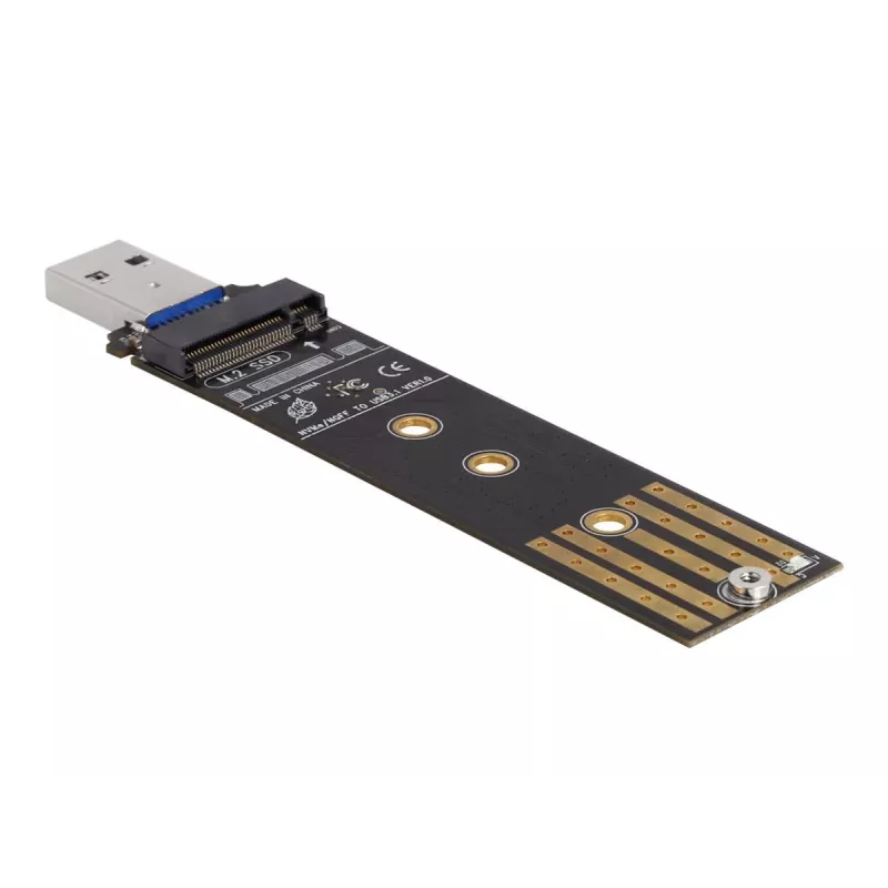 DeLOCK kombomuundur M.2 NVMe PCIe või SATA SSD jaoks USB 3.2 Gen 2 Must