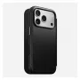 Mobiiltelefoni nahast foliokaas Nomad Modern Leather Folio Cover iPhone 17 Pro jaoks, 16 cm (6,3 tolli), must, 4 kaarditaskuga