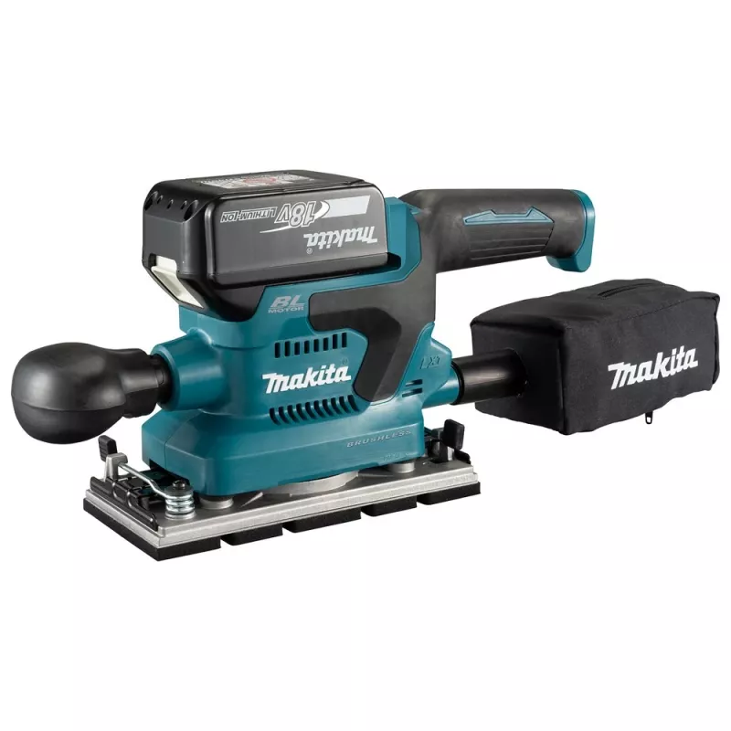 Makita DBO382Z kaasaskantav lihvmasin Lehtlihvija 12000 p/min Must, Türkiis 200 W