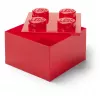 LEGO tellis 4 punane läbipaistev – 4x2 naastuga läbipaistev punane ehitusklots