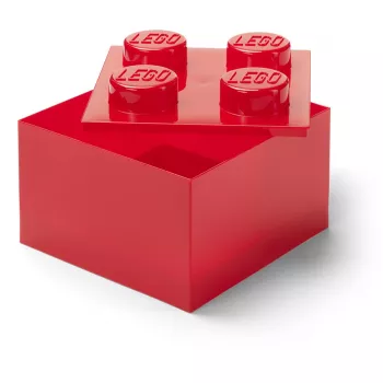 LEGO tellis 4 punane läbipaistev – 4x2 naastuga läbipaistev punane ehitusklots