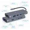 Gembird A-CM-COMBO7-01 sülearvuti dokk/portreplikaator USB 3.2 Gen 1 (3.1 Gen 1) Type-A Hall