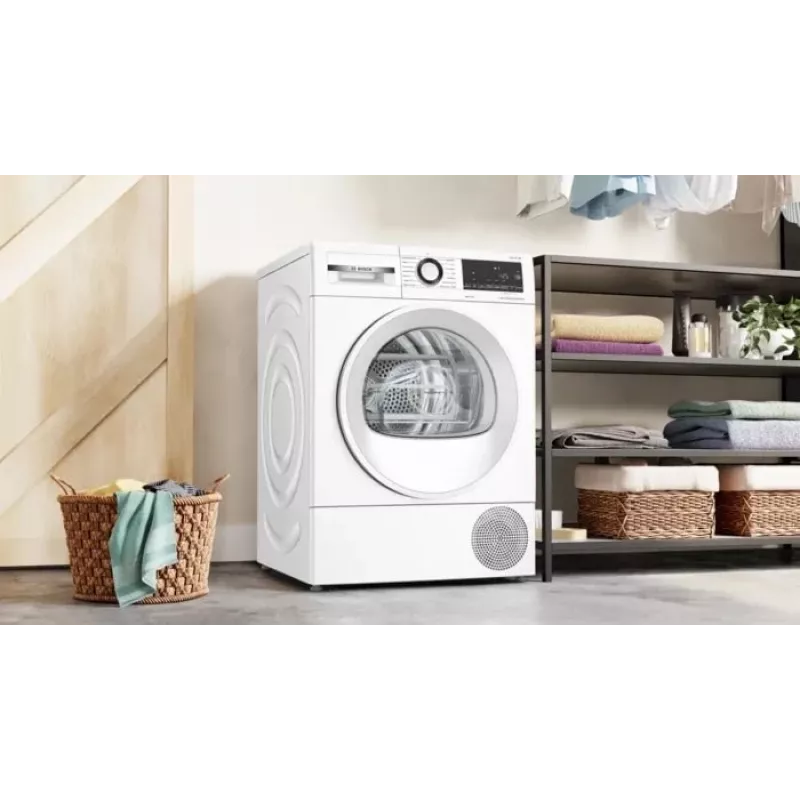 Kondensatsioonkuivati Bosch WQG145APPL 9 kg soojuspump, 14 programmi, LED-ekraan, valge