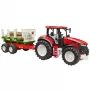 BRUDER puidutraktor koos haagisega BR-03453 – mehaaniline mänguasi, ühildub Bruderi figuuridega