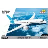 Ehituskomplekt Cobi Boeing 737-8 — 340 osa, soovitatav vanus 7+, sinine ja valge