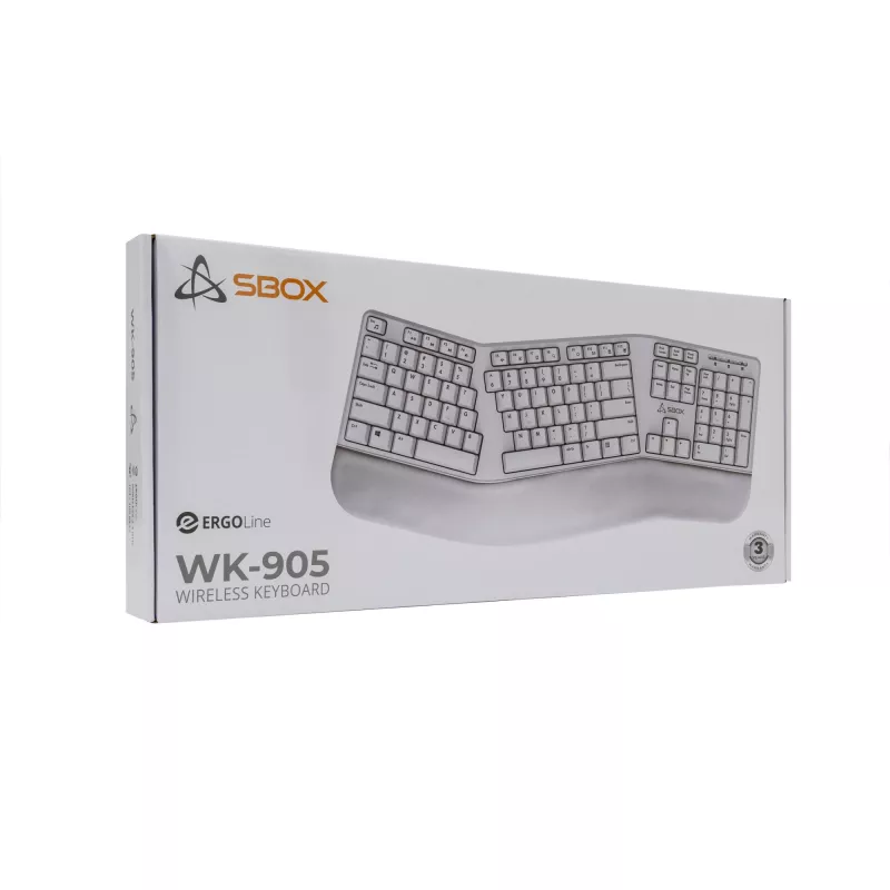 Juhtmeta klaviatuur SBOX WK-905 US — beež, USB-juhtmeta ühendus, US-paigutus