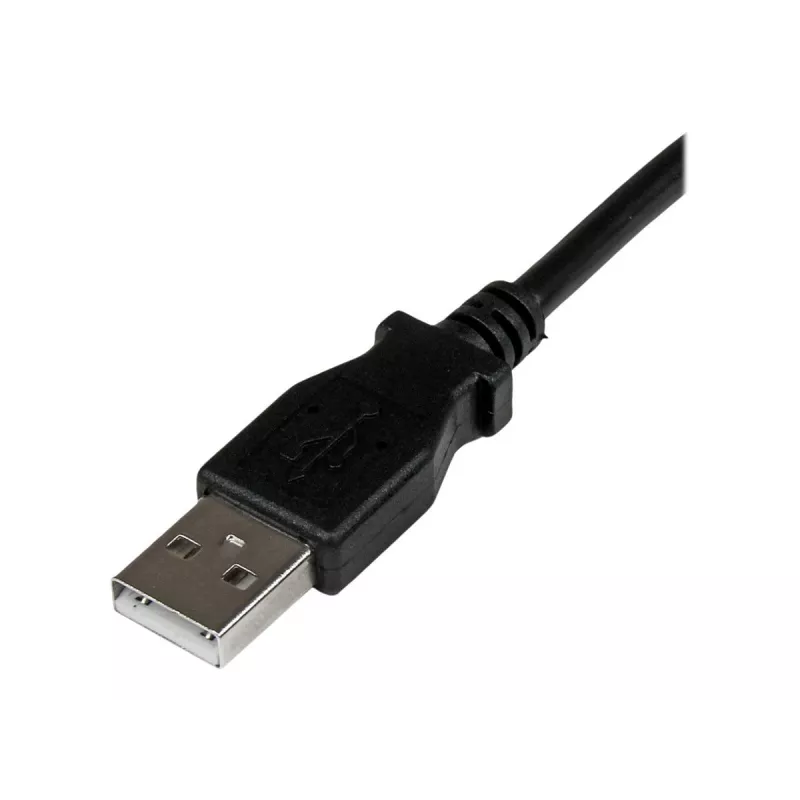 StarTech.com 2m USB 2.0 A to Right Angle B kaabel - M/M, 2 m, USB A, USB B, USB 2.0, 0.48 Gbit/s, Must