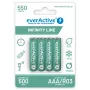 Laetavad AAA NiMH akud everActive EVHRL03-550 1,2 V 550 mAh 4 tk pakendis, silindrilised R03