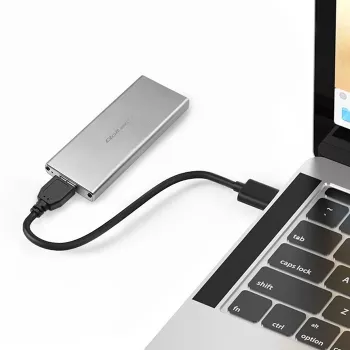 Alumiiniumkorpus QOLTEC 51833 M.2 SSD-le, SATA USB 3.0-le, toetab kuni 2TB