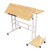 Macleani mobiilne sülearvutilaud, valge, 80x60cm, maks 50kg, reg. kõrgus 67-115cm, MC-124 W