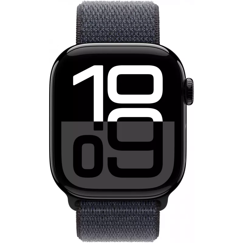 Apple Watch Series 10 GPS 42mm Jet Black Alumiiniumkorpuse ja Ink Sport Loopiga
