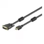 Wentronic Goobay HDMI™ / DVI-D kaabel, must, 1 m - 19 kontaktiga HDMI™-pistik > DVI-D (18+1) pistik (51579)