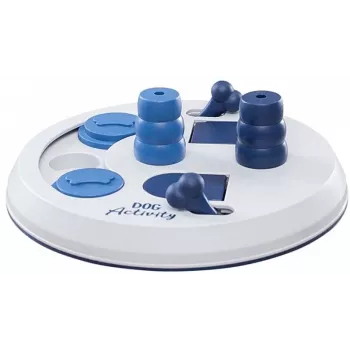 Interaktiivne koera puslemänguasi Trixie Flip Board maiuste ja toidu väljastamiseks, plastikust, läbimõõt 22 cm, libisemiskindel alus, väikestele tõugudele 5–10 kg