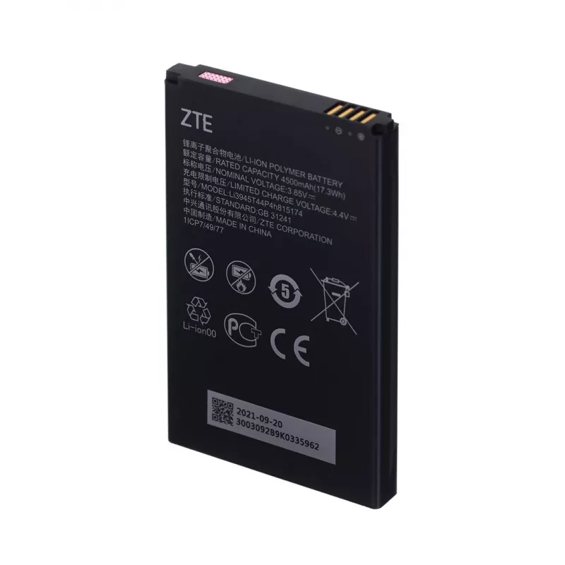 Mobiilside ruuter ZTE MU5001 — kaasaskantav 5 GHz Wi‑Fi 6, 4500 mAh aku, SDX55, NanoSIM, 3,8 Gb/s allalaadimine
