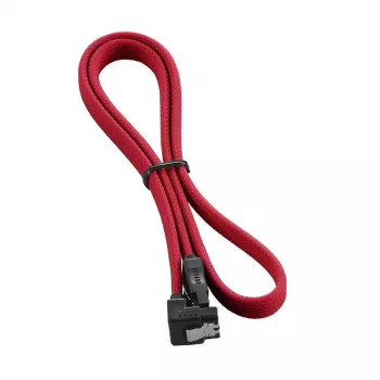 CableMod ModMesh - SATA-kaabel - Serial ATA 150/300/600 - SATA (M) parempoolse nurga all SATA (M) - 60 cm - Punane (CM-CAB-RSAT-N60KR-R)